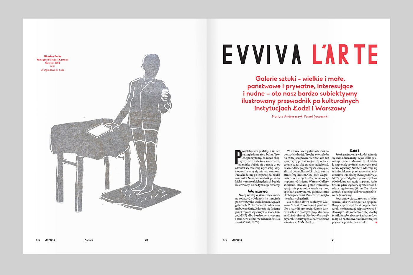 A magazine spread