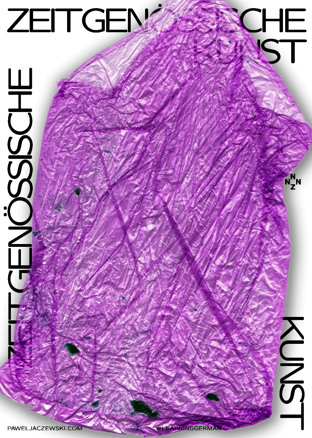 A poster with scanned plastic bag