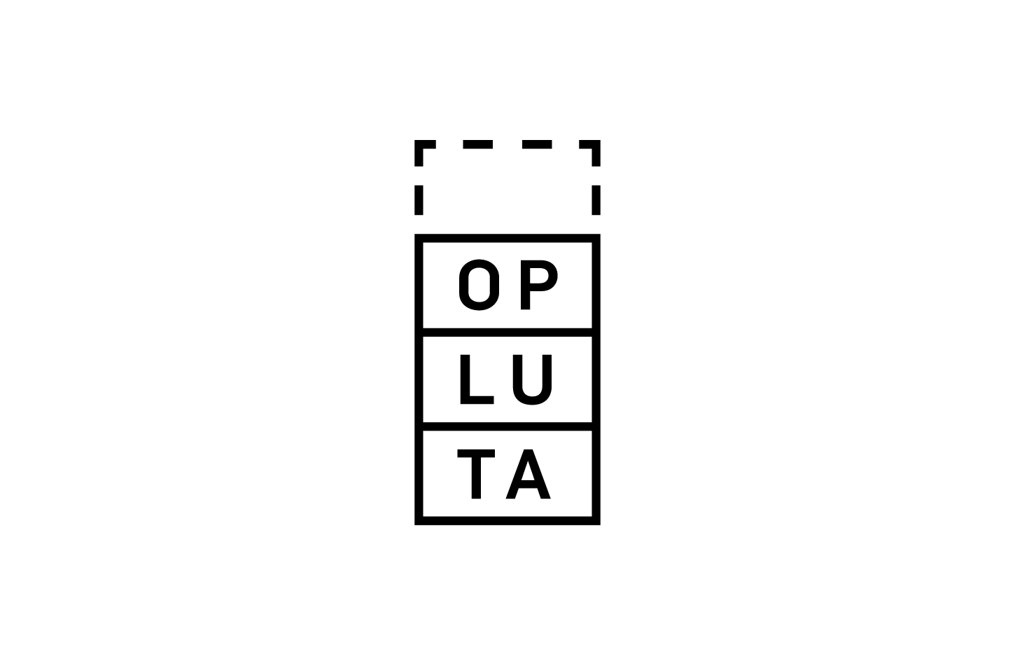 A black-and-white logo.